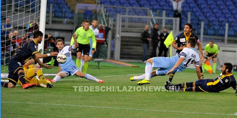 KLOSE gol La Lazio nel turno infrasettimanle affronta il Parma che nonostante la certa retrocessione è intenzionato a rispettare l'impegno ROMA 29 APRILE 2014 (tedeschi)