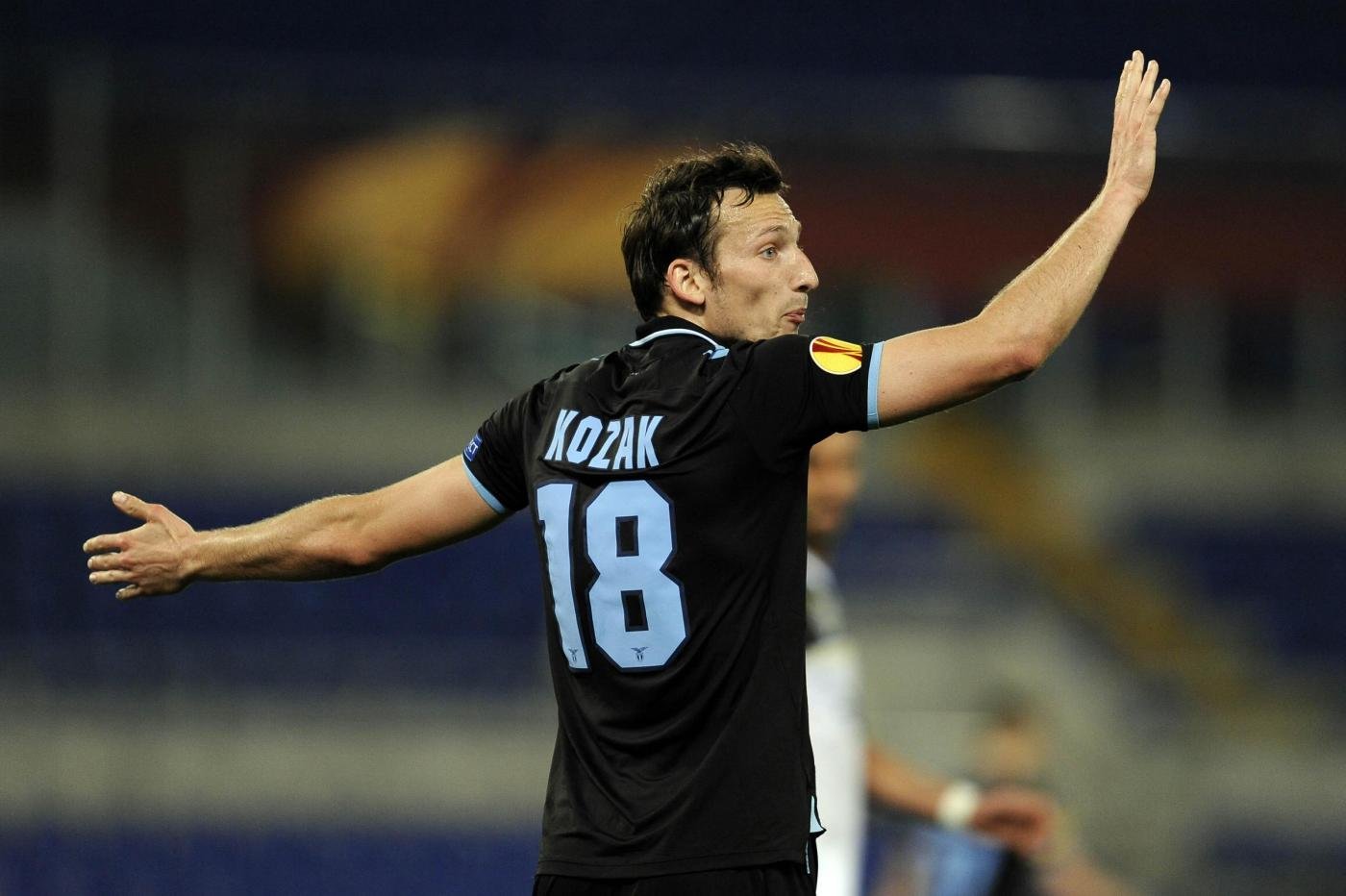 Kozak con la maglia della Lazio