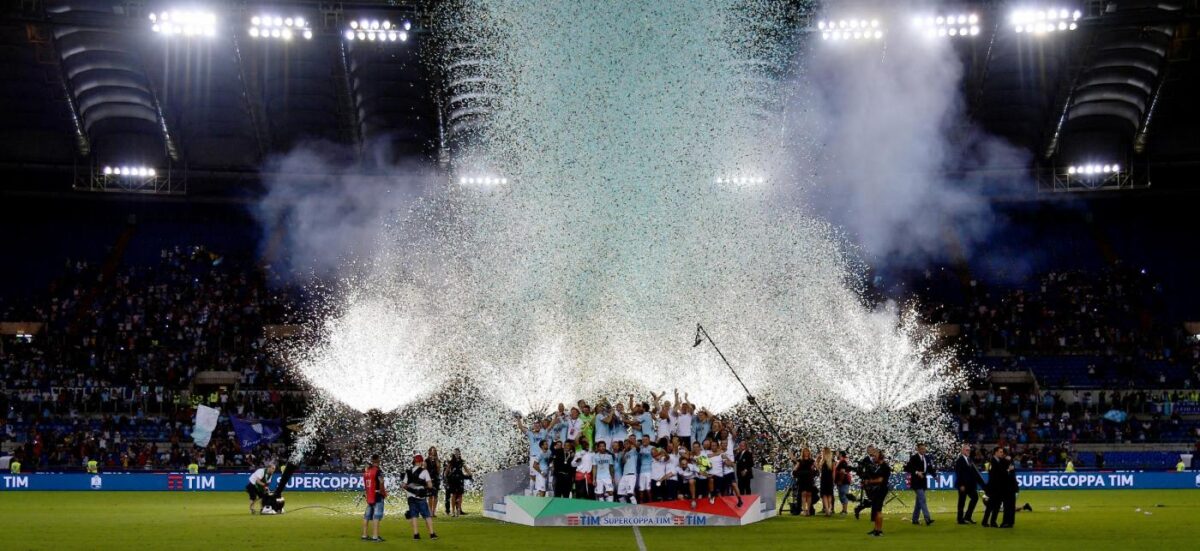 La premiazione della Lazio alla Supercoppa Italiana