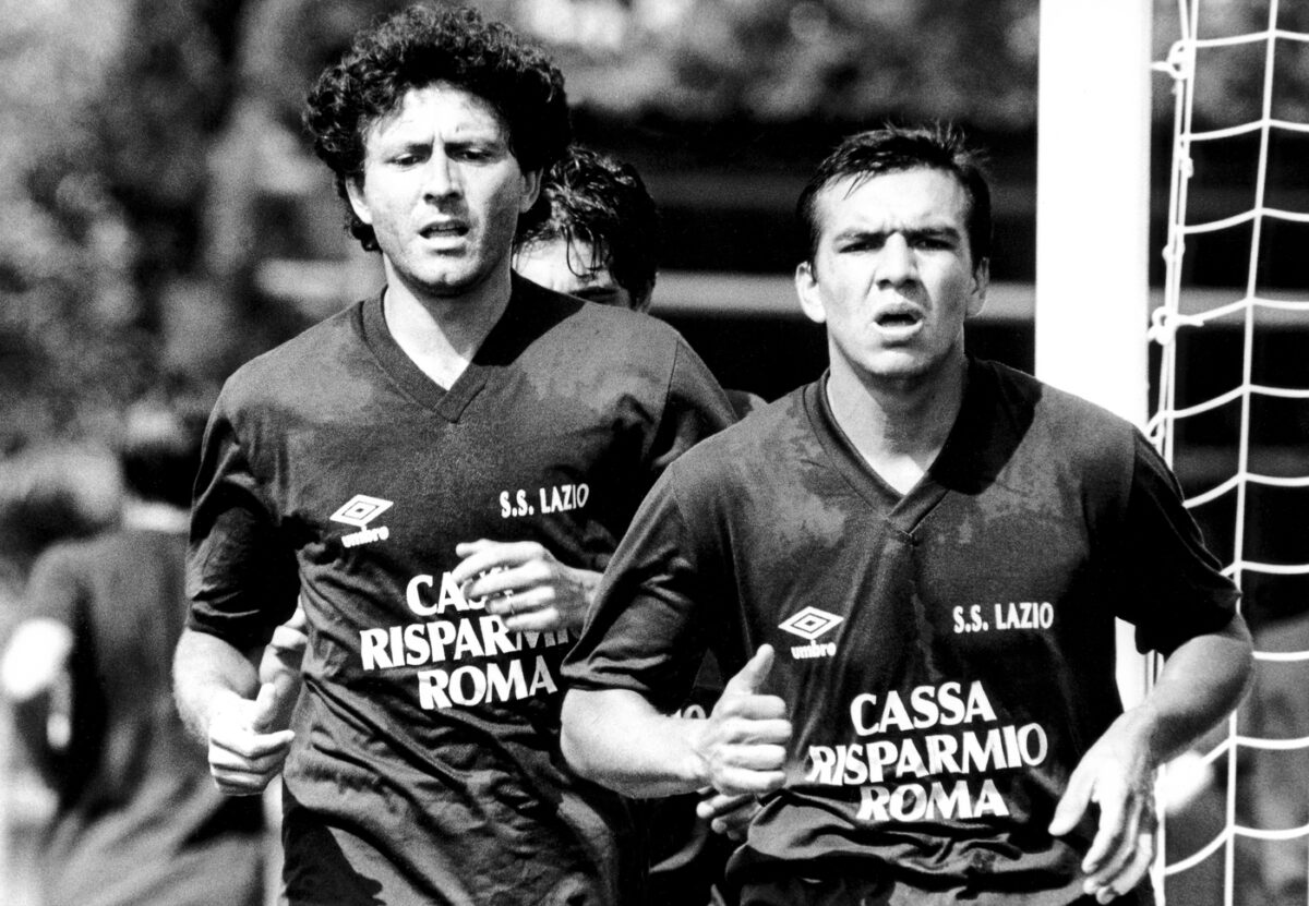Ruben Sosa in allenamento con la Lazio