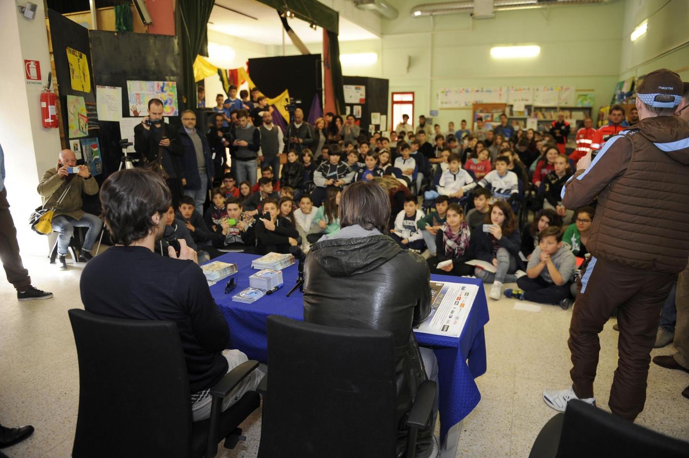 I giocatori della Lazio nelle scuole di Roma