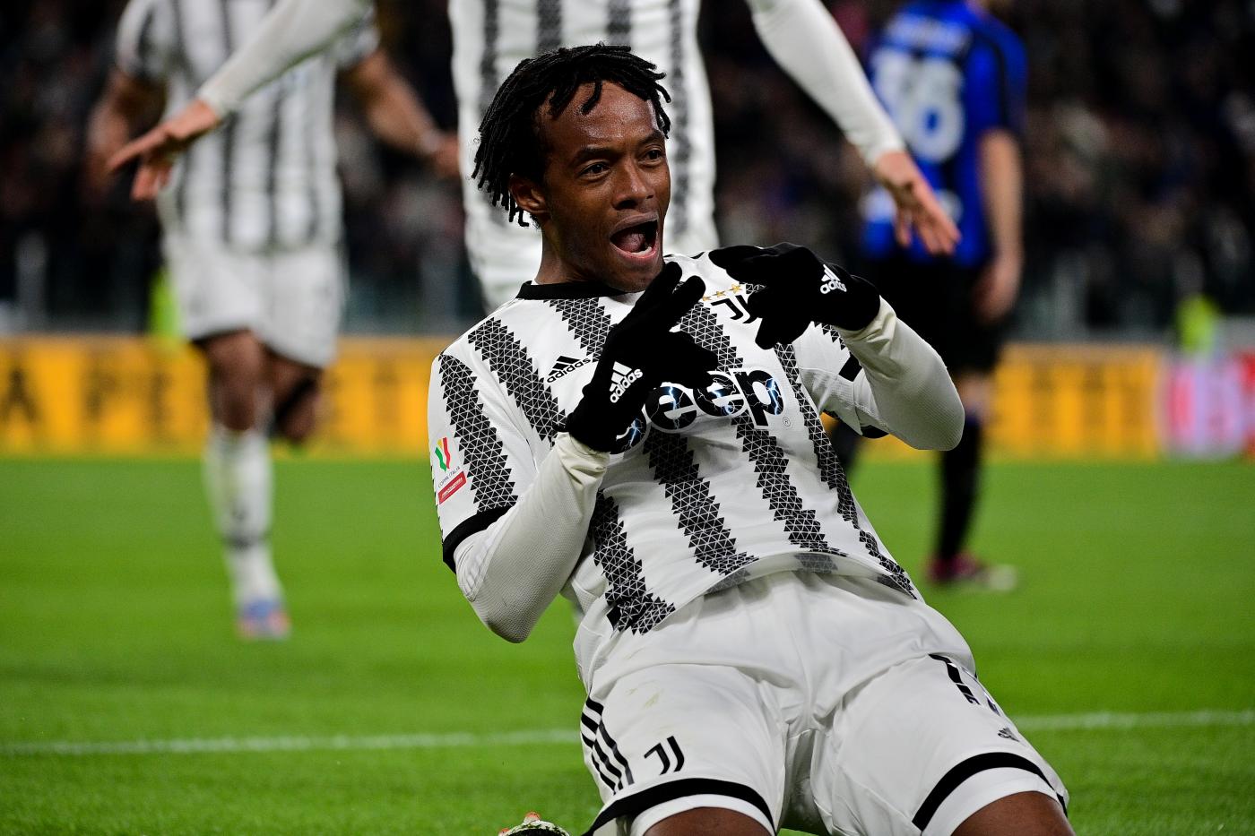 Cuadrado esulta in maglia Juventus