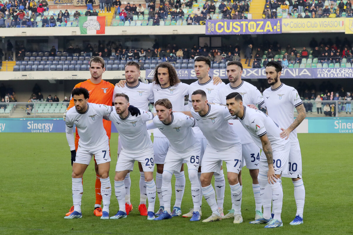 L'undici della Lazio in campo a Verona