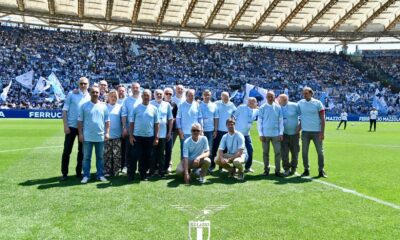 Gli eroi della Lazio del '74 in campo